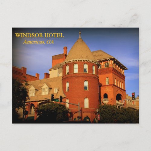 WINDSOR HOTEL AMERICUS GA POSTCARD