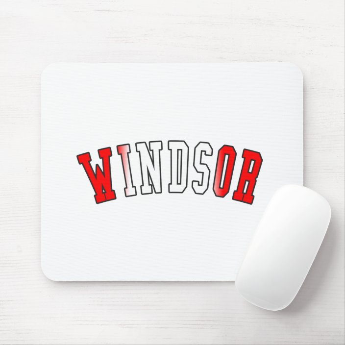 Windsor in Canada National Flag Colors Mousepad