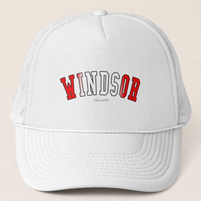 Windsor in Canada National Flag Colors Trucker Hat