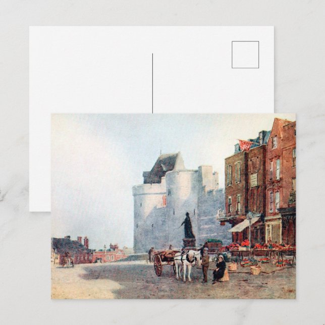 Windsor Market in the Early Morning, England Postcard (Front/Back)