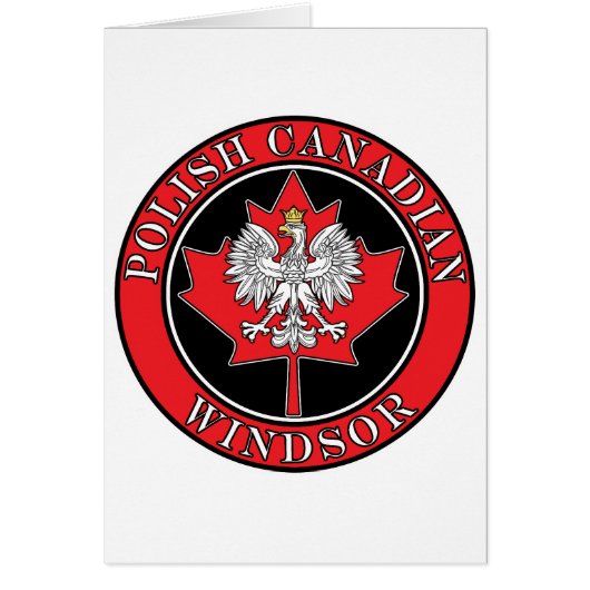 Windsor Round Polish Canadian Leaf (Front)