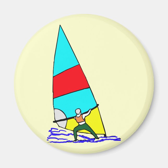 Windsurf Vivid Colors Magnet (Front)