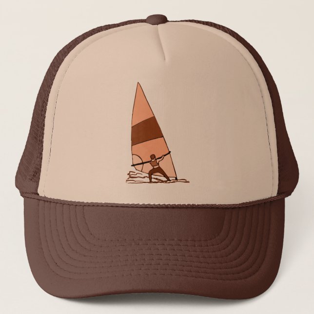 Windsurf Warm Colors Trucker Hat (Front)