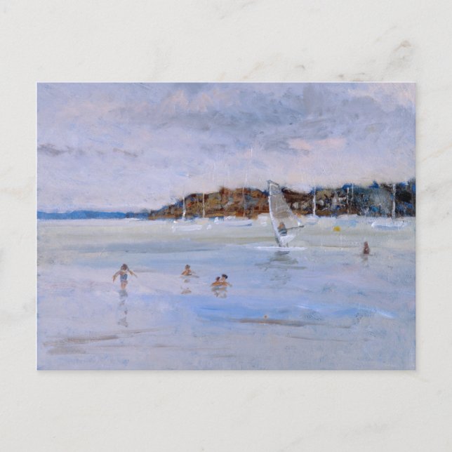 Windsurfer and Bathers Postcard (Front)