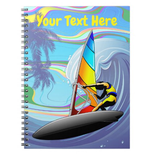 WindSurfer on Big Ocean Waves Notebook