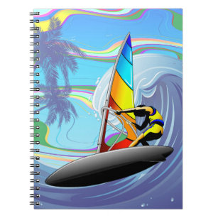 WindSurfer on Big Ocean Waves Notebook