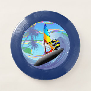 WindSurfer on Big Ocean Waves Wham-O Frisbee