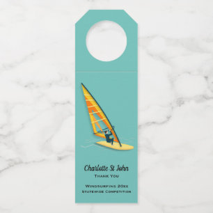 Windsurfing Bottle Hanger Tag