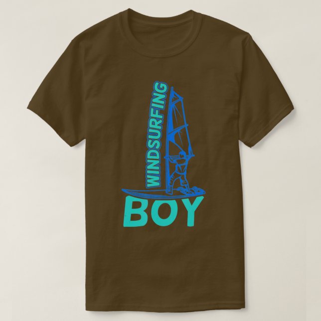 Windsurfing Boy Windsurfing Fan Sailboarding Boys  T-Shirt (Design Front)