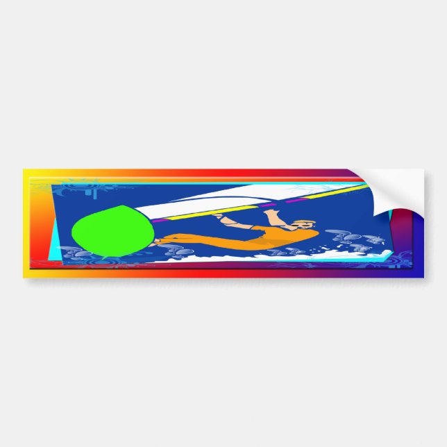 Windsurfing Bumper Sticker (Front)