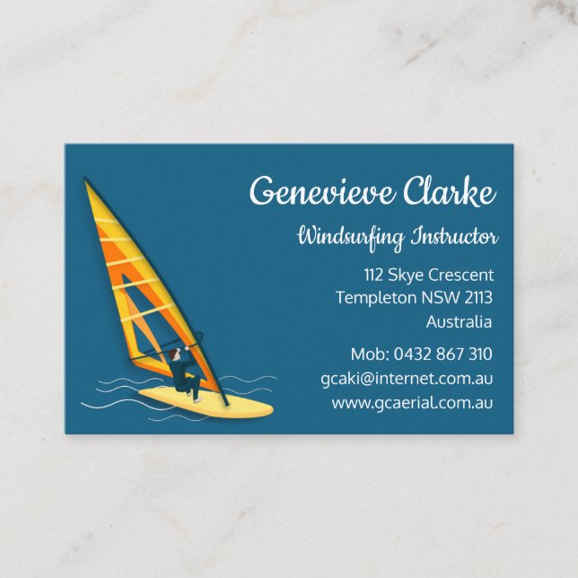 Windsurfing Business Card (Front)