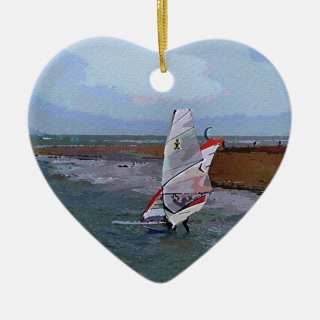 WINDSURFING CERAMIC ORNAMENT (Front)