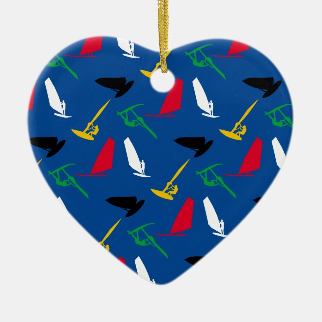 Windsurfing Ceramic Ornament (Front)