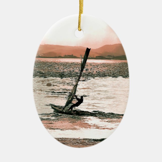 WINDSURFING CERAMIC ORNAMENT (Front)