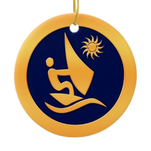 Windsurfing Ceramic Ornament