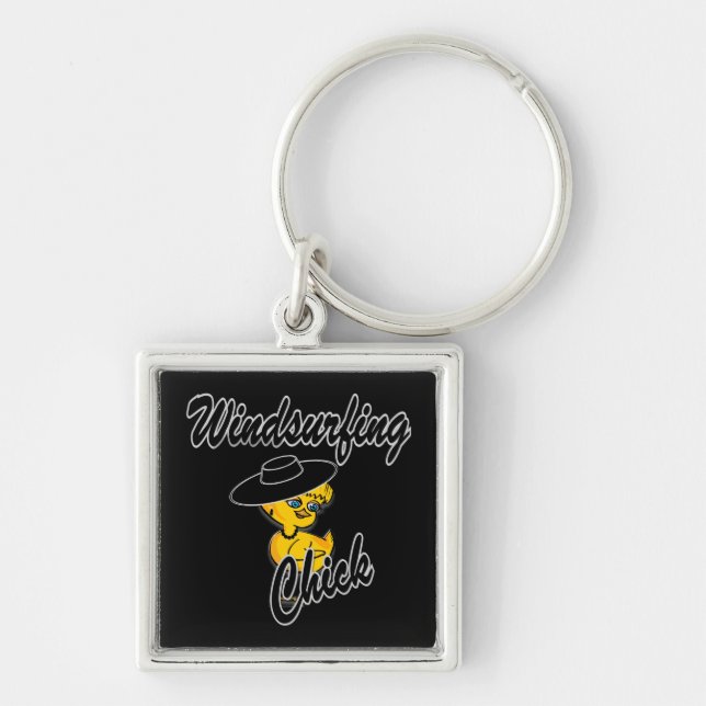 Windsurfing Chick #4 Keychain (Front)