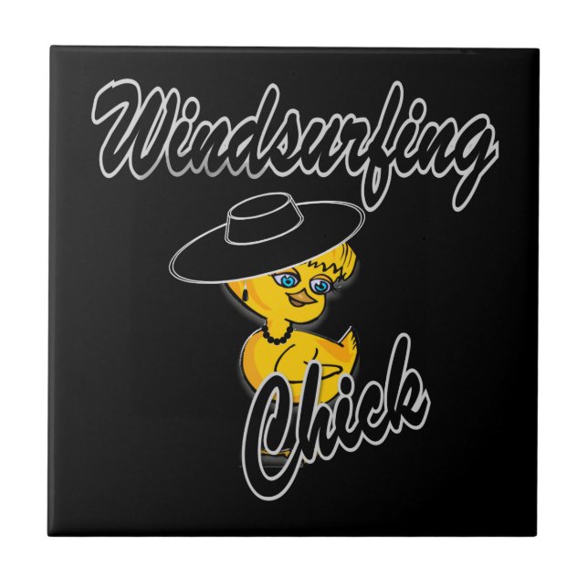 Windsurfing Chick #4 Tile (Front)