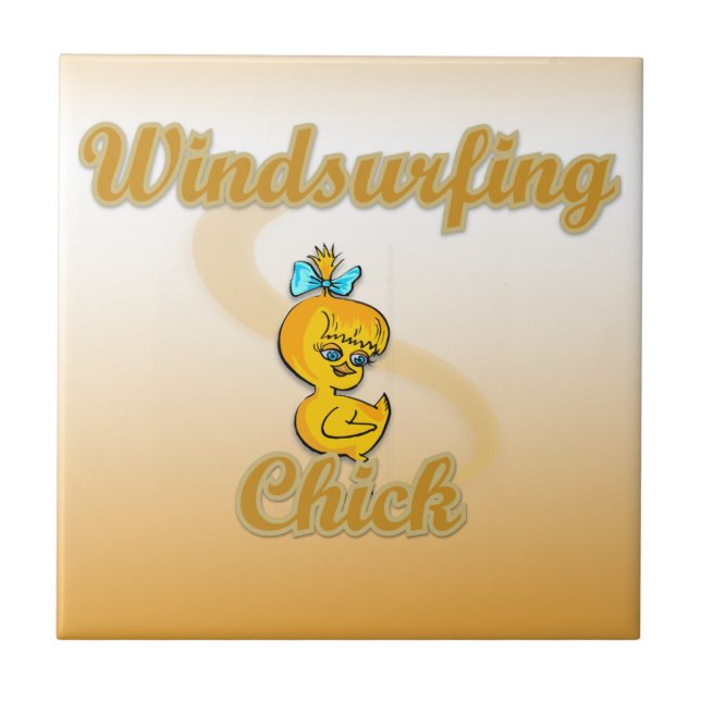 Windsurfing Chick Tile (Front)