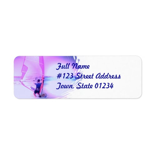 Windsurfing Color Return Address Label