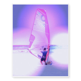 Windsurfing Color Temporary Tattoos
