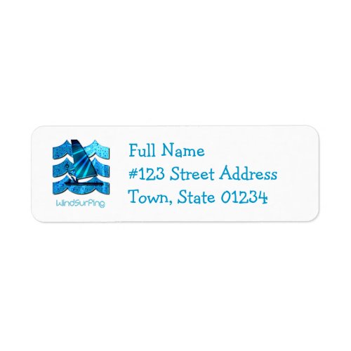 Windsurfing Design Return Address Label