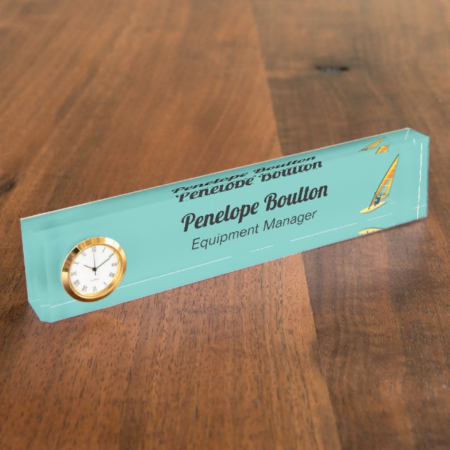 Windsurfing Desk Name Plate (Side)
