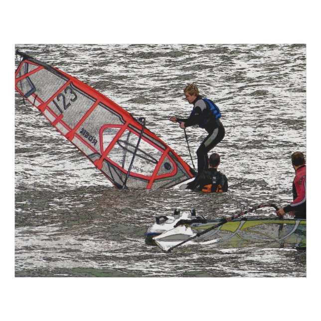 WINDSURFING FAUX CANVAS PRINT (Front)