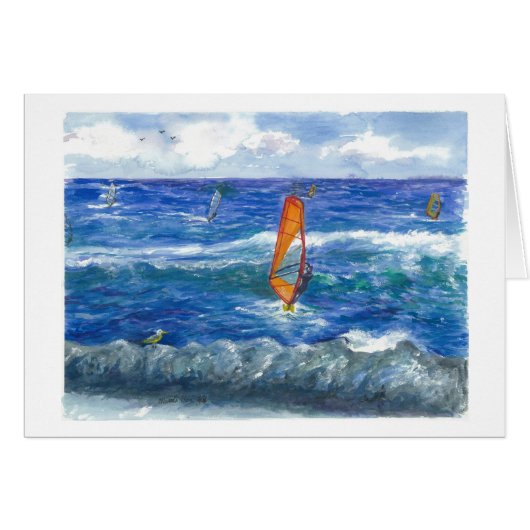 Windsurfing in Hawaii Cards (Front Horizontal)