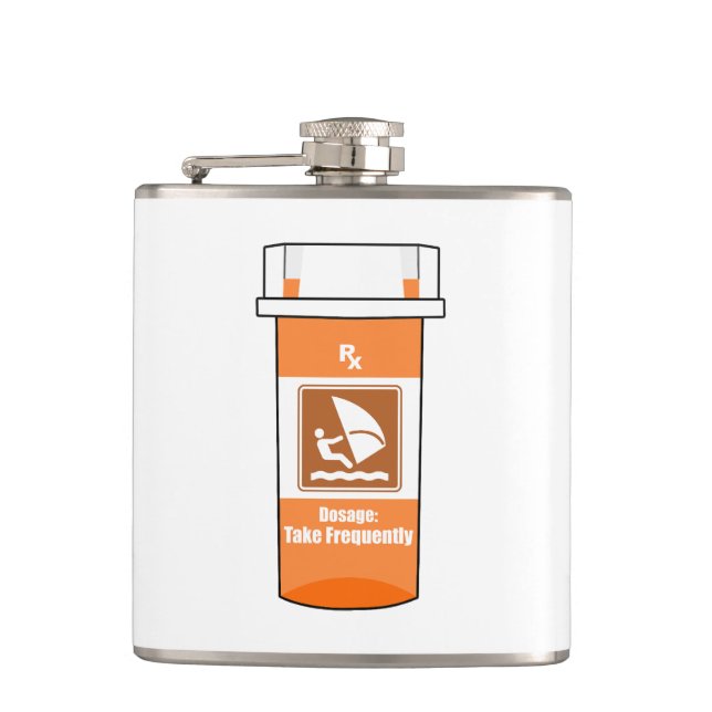 Windsurfing Is My Drug Flask (Front)