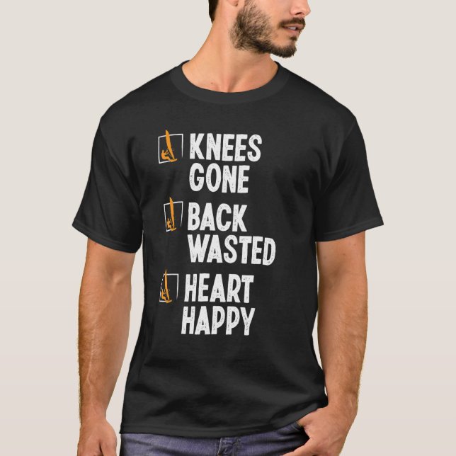 Windsurfing Knee Injury Back Surgery Funny Windsur T-Shirt (Front)