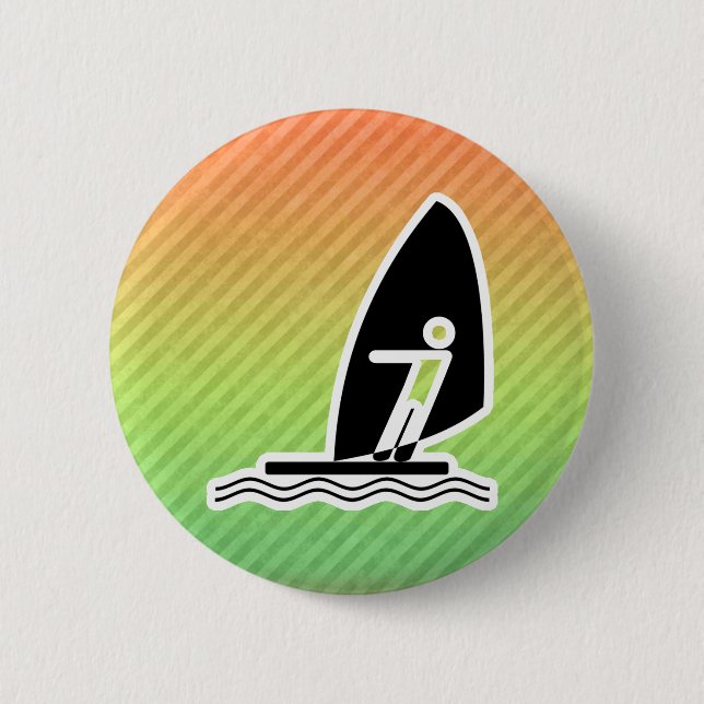 Windsurfing Pinback Button (Front)