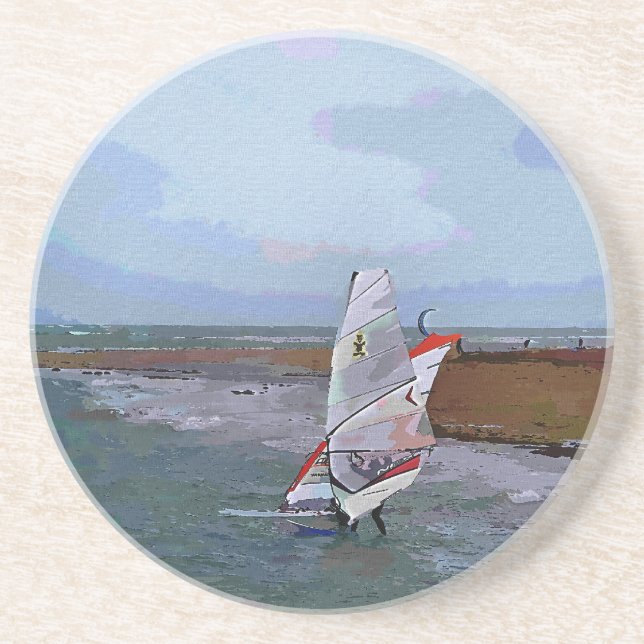 WINDSURFING SANDSTONE COASTER (Front)