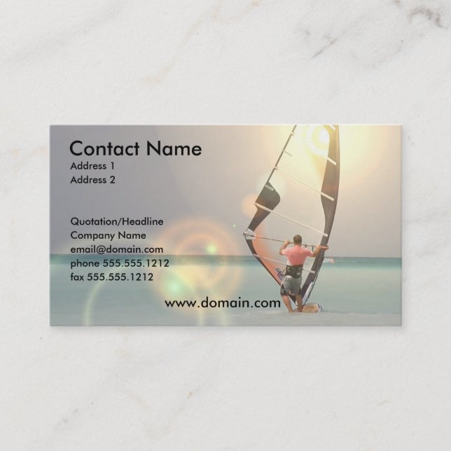 Windsurfing Sport Business Card (Front)