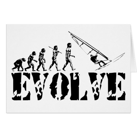 Windsurfing Windsurf Evolution Sport Art Cards (Front Horizontal)
