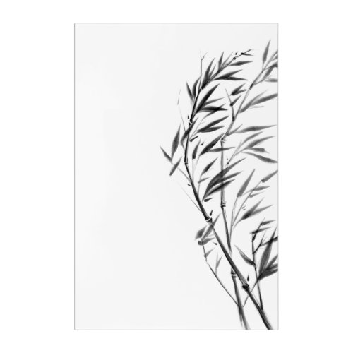 Windswept Bamboo Japanese art sumi_e Acrylic Print