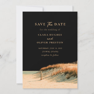 Windswept Dune Fence New England Beach Wedding Save The Date