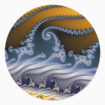 Windswept Fractal Art Classic Round Sticker