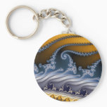 Windswept Fractal Art Keychain