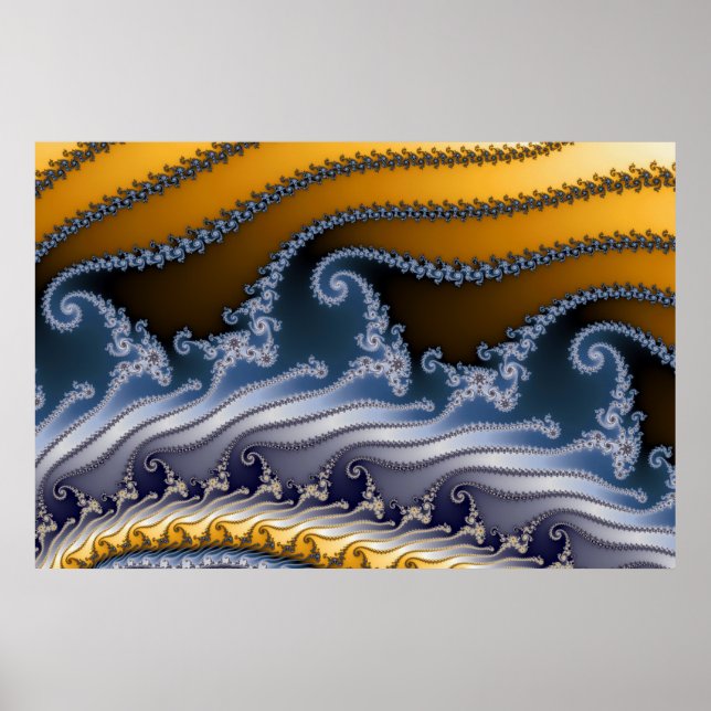 Windswept Fractal Art Poster (Front)