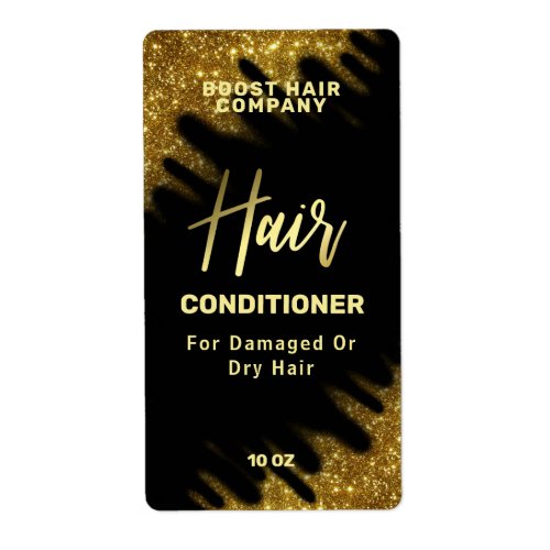 Windswept Glitter Gold Hair Care Product Labels