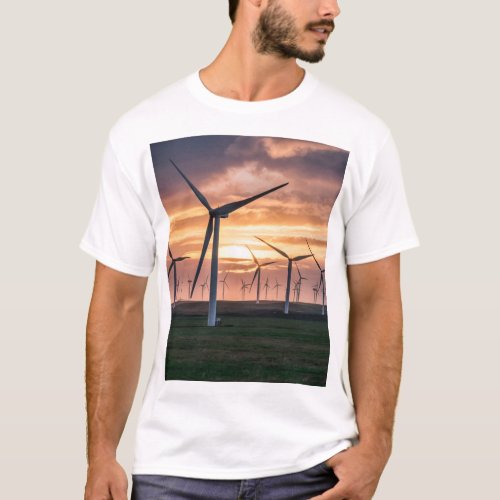 Windswept Landscape Beauty of Green Energy T_Shirt