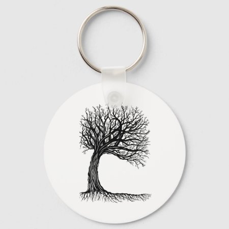 Windswept Tree Of Life Keychain
