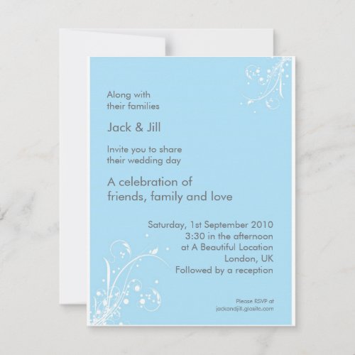Windwhisp (Light Blue) 4.25x5.25 Invitation