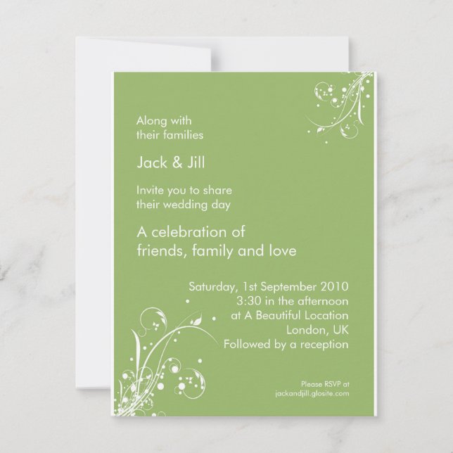 Windwhisp (spring leaf) 4.25x5.25 invitation (Front)