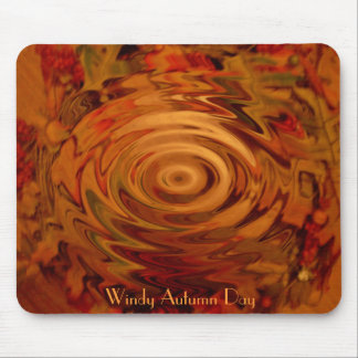 Windy Autumn Day Mouse Pad