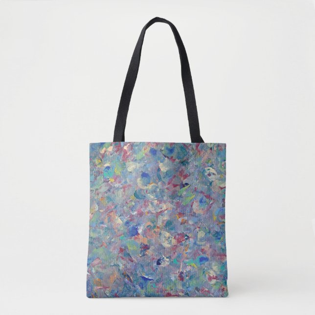 Windy Blues Abstract Art Tote Bag (Front)