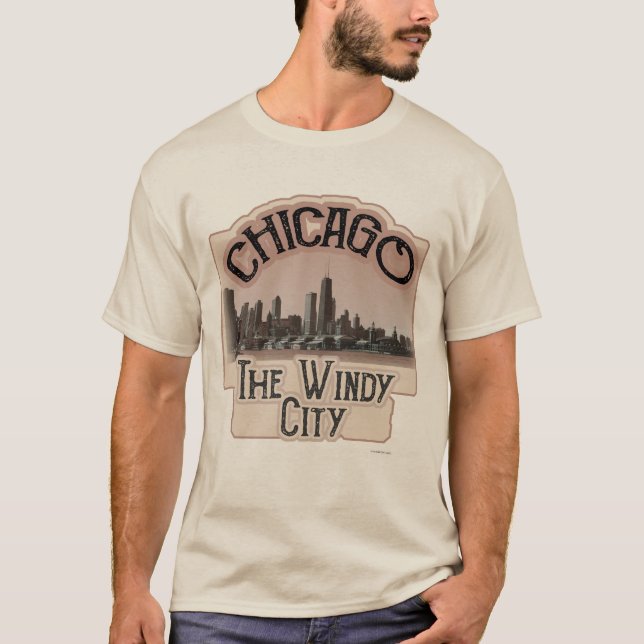 Windy City Chicago Slogan T-Shirt (Front)