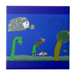 Windy Day Ceramic Tile