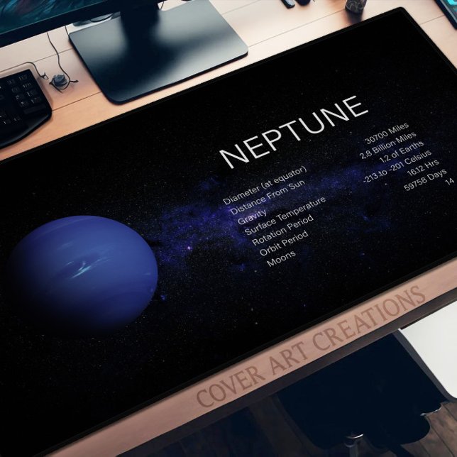 Windy Neptune Deep Blue Planet Desk Mat (Creator Uploaded)