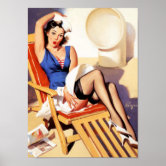 Ahoy Sailor. Full Length of a Glamorous Nautical Pin Up Girl with